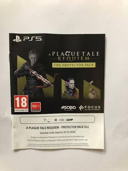 A plague tale Requiem PS5 + Protector Pack DLC 2