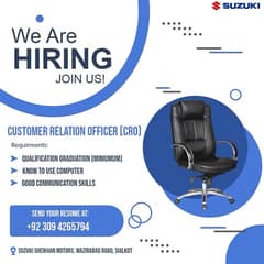 Need CRO (customer relation officer)