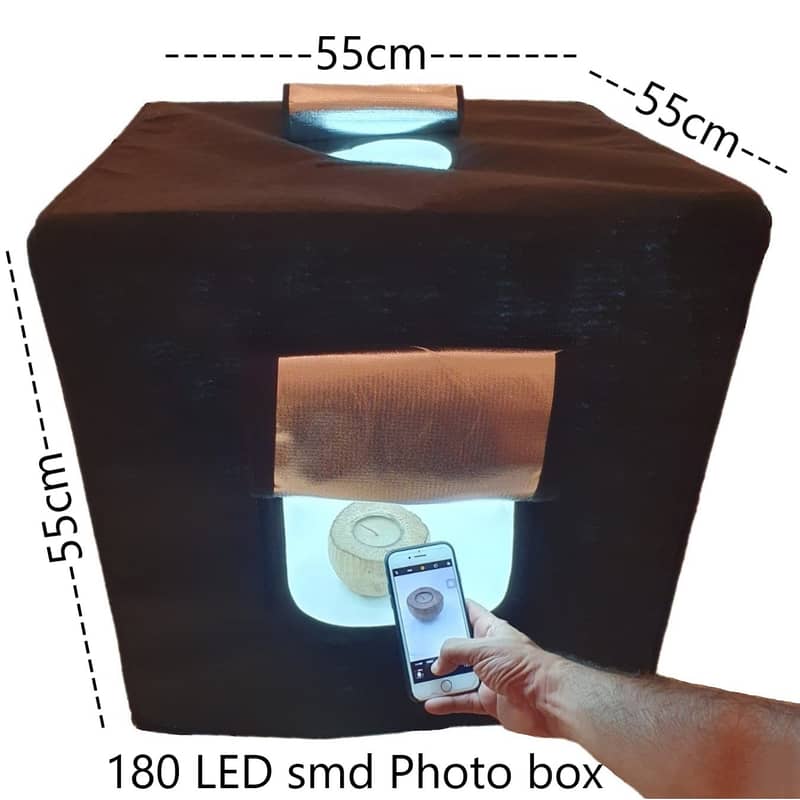 Product phography box with LED lights 55 x 55 x 55cm 12