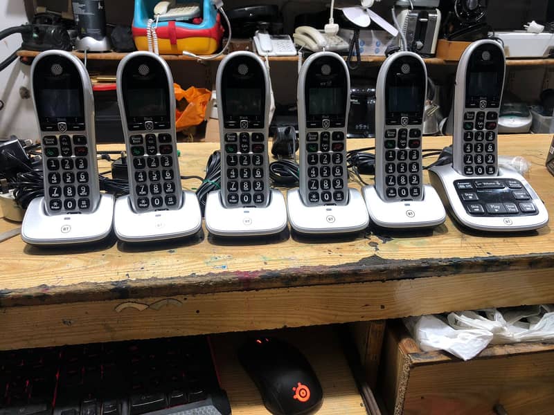 BT4600 PTCL Cordless Phone With Wireless Intercom six 6 Set 0