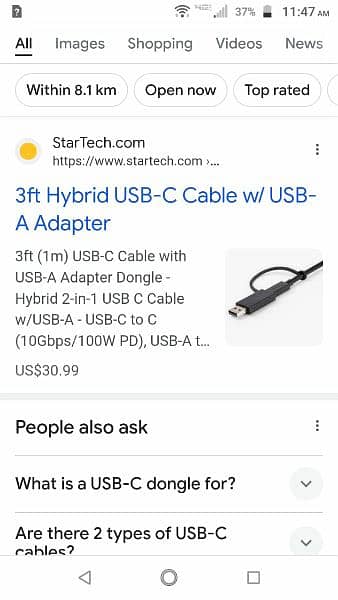 Star Tech hybrid type C + USB A adapter 5