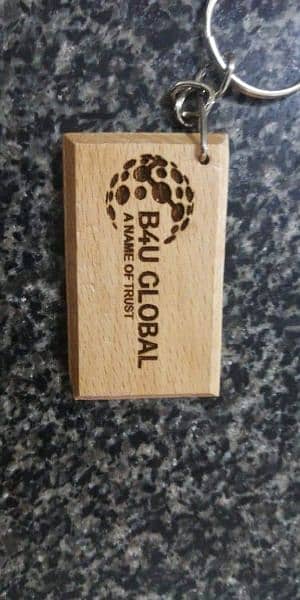 Wooden keychains Promotional with Logo and text engraving 14