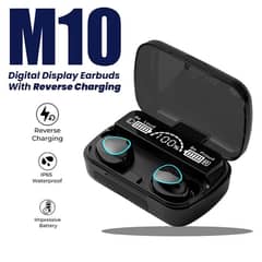 M10 earbuds waterproof . display power bank