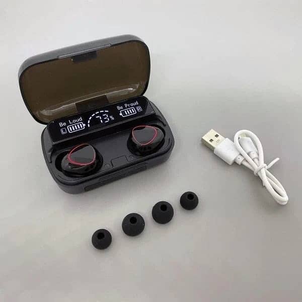 M10 earbuds waterproof . display power bank 1