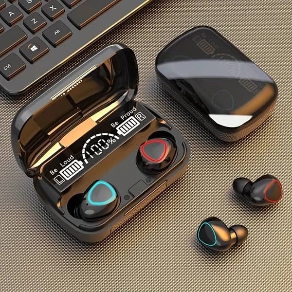 M10 earbuds waterproof . display power bank 5