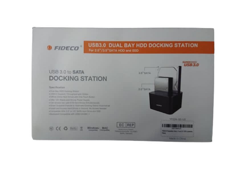 FIDECO DUAL DOCK USB3.0 - Docking Station 3