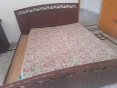 one wooden bed 6 *6 50 without mattress