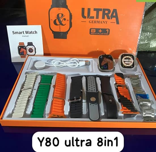 Y80 Ultra Smart Watch With 8 Straps | Free Home Delivery 2