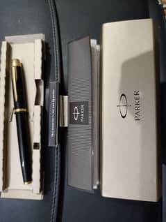 Parker IM Black Lacquer with Gold Trim Fountain Pen