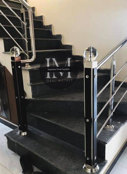 Glass, Steel, Railing, Grill, Stair, Terrace, Balcony, Stainless Steel 18