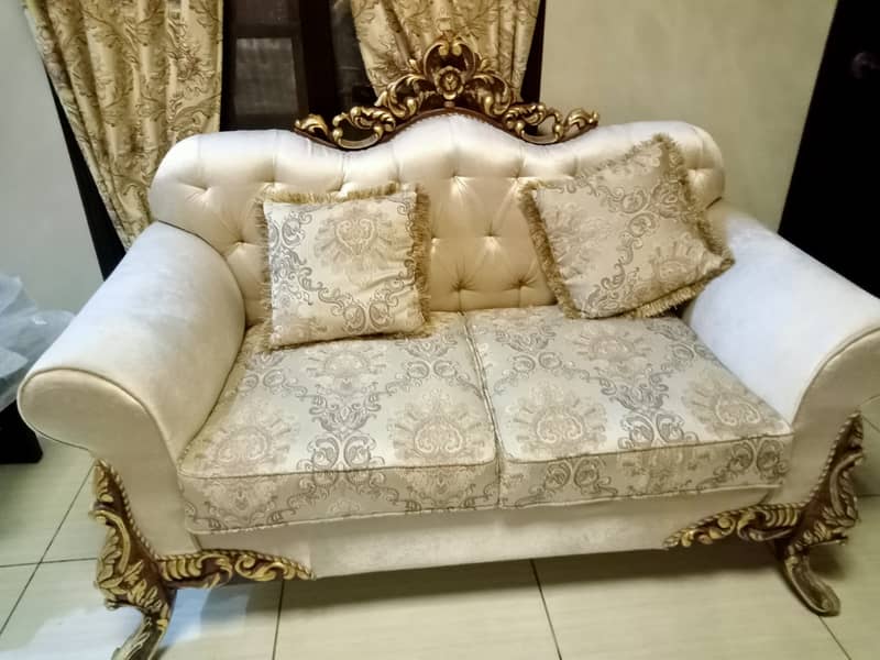 Only few month used 7seater imported sofa set with side table for sell 1