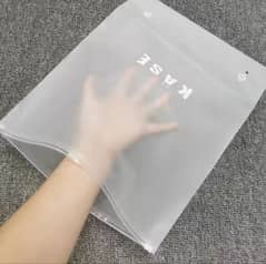 12 Pcs  PVC Suiting Zipper Bags Transparent