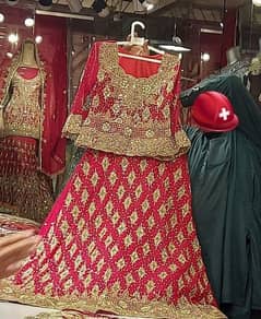 Red Elegant Embroidered Bridal Dress of Stylish Brand