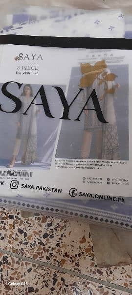 SAYA COLLECTION 3 PEACE LAWN SUIT 3