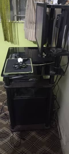 computer table and chair slightly used price negotiable