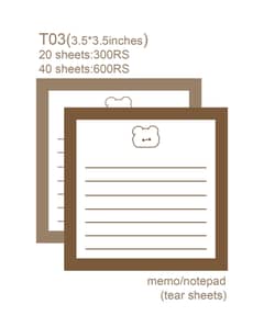 Teddy Bear notepad (20 tear-up sheets)