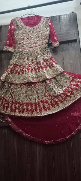 bridal lehanga red color 2