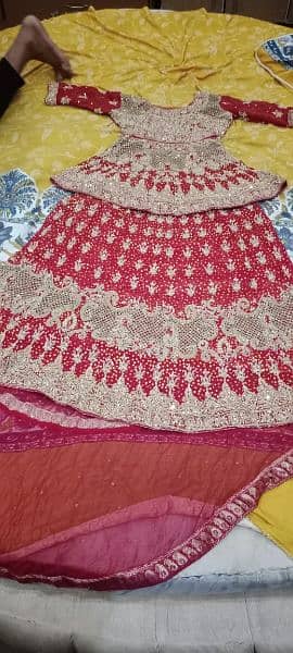 bridal lehanga red color 5