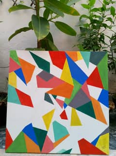 36x36cm size canvas, poster paint, bright colors