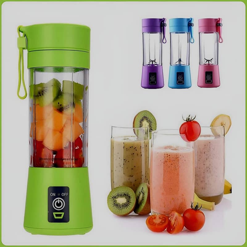 Portable USB Rechargeable Mini Blender 380ml Smoothies, Juices, Ice 1