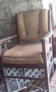 OLD Teak Wood Chair and Table