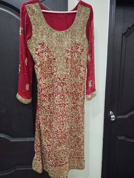 heavy fancy suit in mehroon red color 1