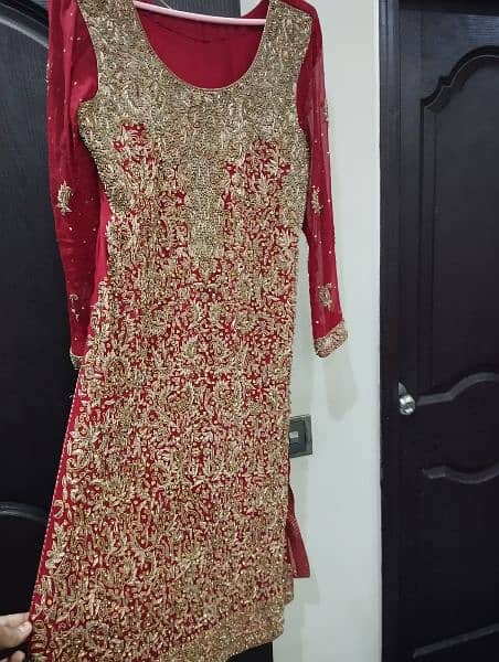 heavy fancy suit in mehroon red color 2