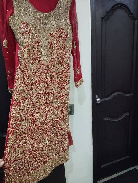 heavy fancy suit in mehroon red color 3