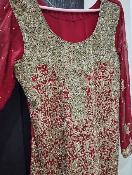 heavy fancy suit in mehroon red color 6