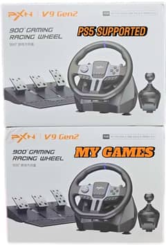 PXN V9 GEN 2 PS5 Series X steering wheel at MY GAMES 0