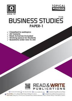 Business Studies (7115) Olevels Past Papers