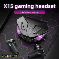 X15 Ear Buds TWS Gaming Earbud, Black