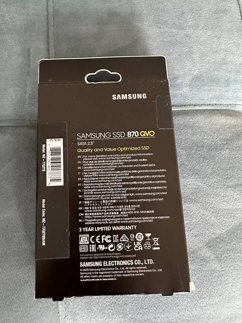 New Open Box Samsung 870 QVO 2TB Solid State Drive 2.5" SATA SSD 1