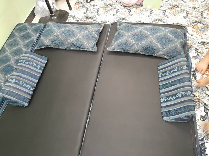 sofa kum bed for sale good condition Branded foam Mattress 5