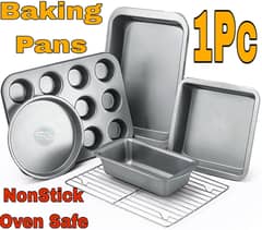 Baking Pans Sets, Nonstick Bakeware Round/Square Cake Pan, Loaf