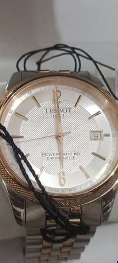 TISSOT POWERMATIC 80 COSC BALLADE ROSE GOLD TWO TONE 40mm SIZE