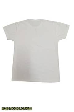 1 PC cotton printed unisex T shirt white