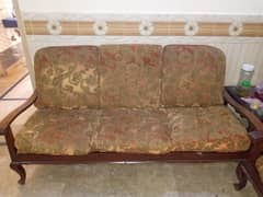 Soled wood (Shesham wood) sofa set Five Seator