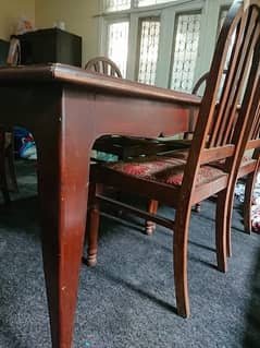 Dining Table with 6 chairs for sale. pure wood. urgent sale