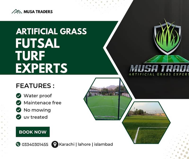 Astro Turf Grass - Artificial Football Ground Grass - Rooftop Grass 0