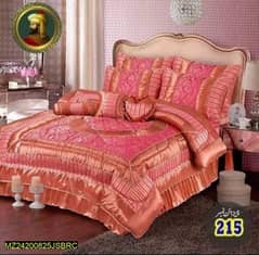 14 Pcs Jacquard Silk Double Bed Bridal Set/ Double Bed Sheet