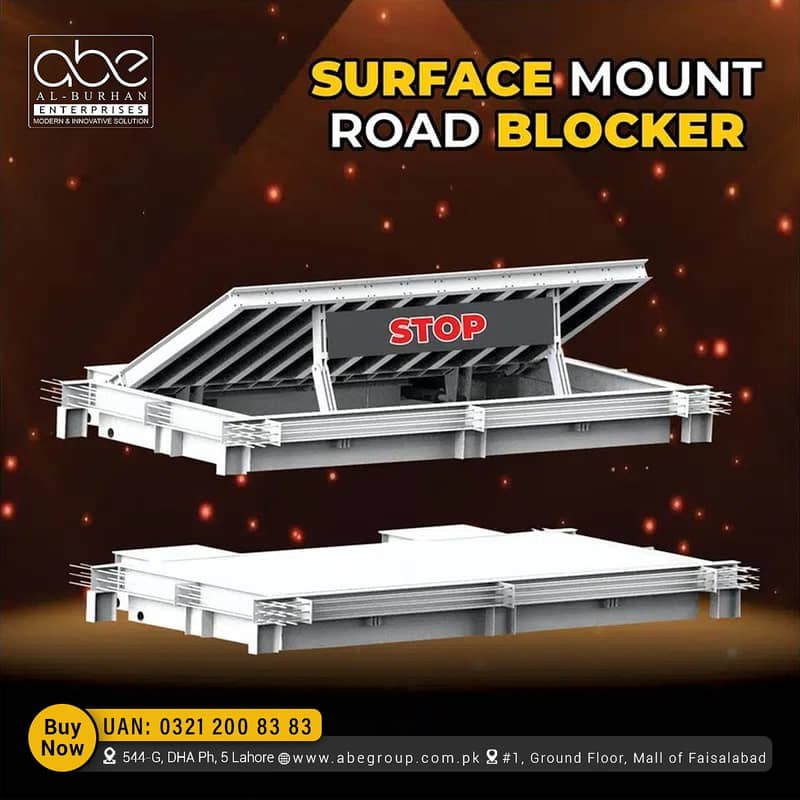 Surface Mount Heavy Duty Hydraulic Road Blocker Security Barrier 0