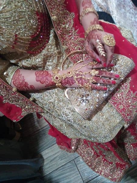 bridal dress with red and skin Combo 1