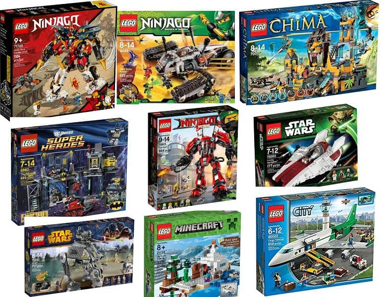 Lego sets available star war Ninjago creator. 3