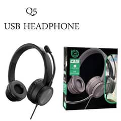 Tucci Q5 USB Wired Headphone Gaming Headset With Noice Cancelation Mic