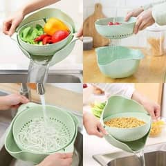 Double-layer Kitchen Vegetables Washing Basket