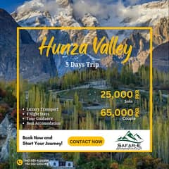 Skardu -Hunza | Naran-Shogran | Neelum Valley| Malam Jabba| Swat kalam