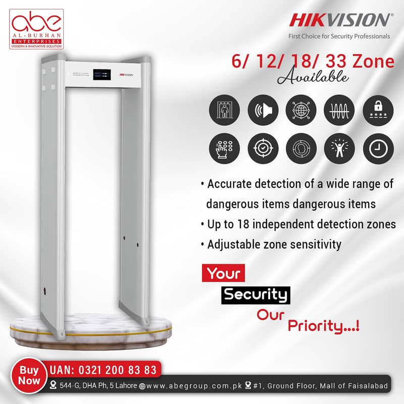 Metal Detectors Walk Through Security Gate PD 6500i /Hikvision 1