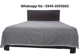 Wooden Double Bed with spring mattress