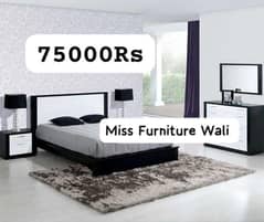 King bed with side table + dressing table